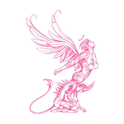 Lettering Stickers Angel Demon Struggle Emotions Passions Waterproof