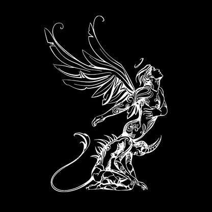 Lettering Stickers Angel Demon Struggle Emotions Passions Waterproof