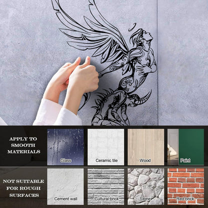 Lettering Stickers Angel Demon Struggle Emotions Passions Waterproof
