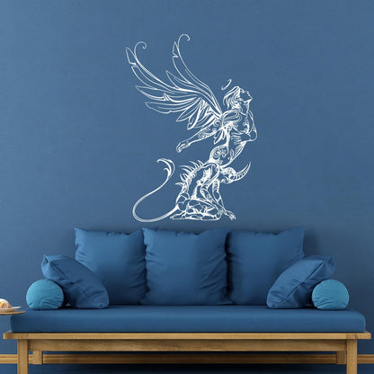 Lettering Stickers Angel Demon Struggle Emotions Passions Waterproof