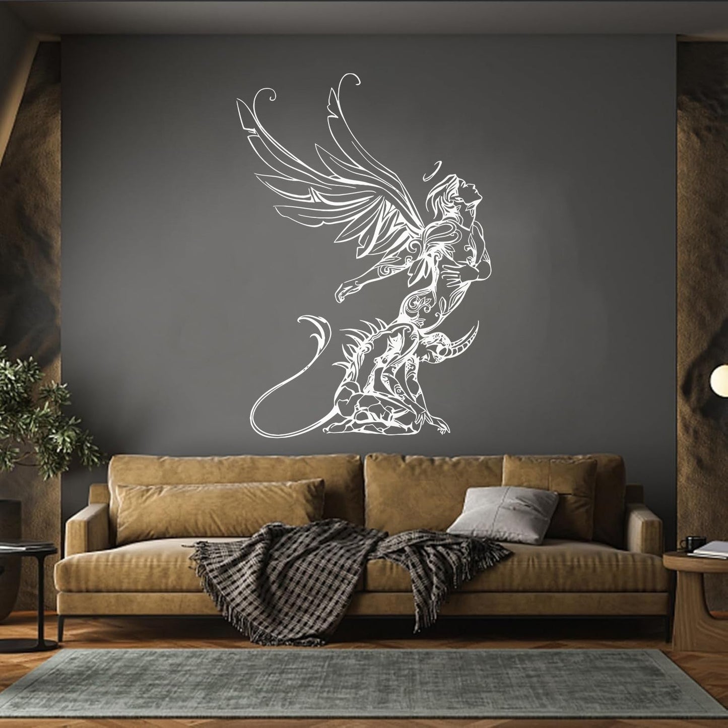 Lettering Stickers Angel Demon Struggle Emotions Passions Waterproof