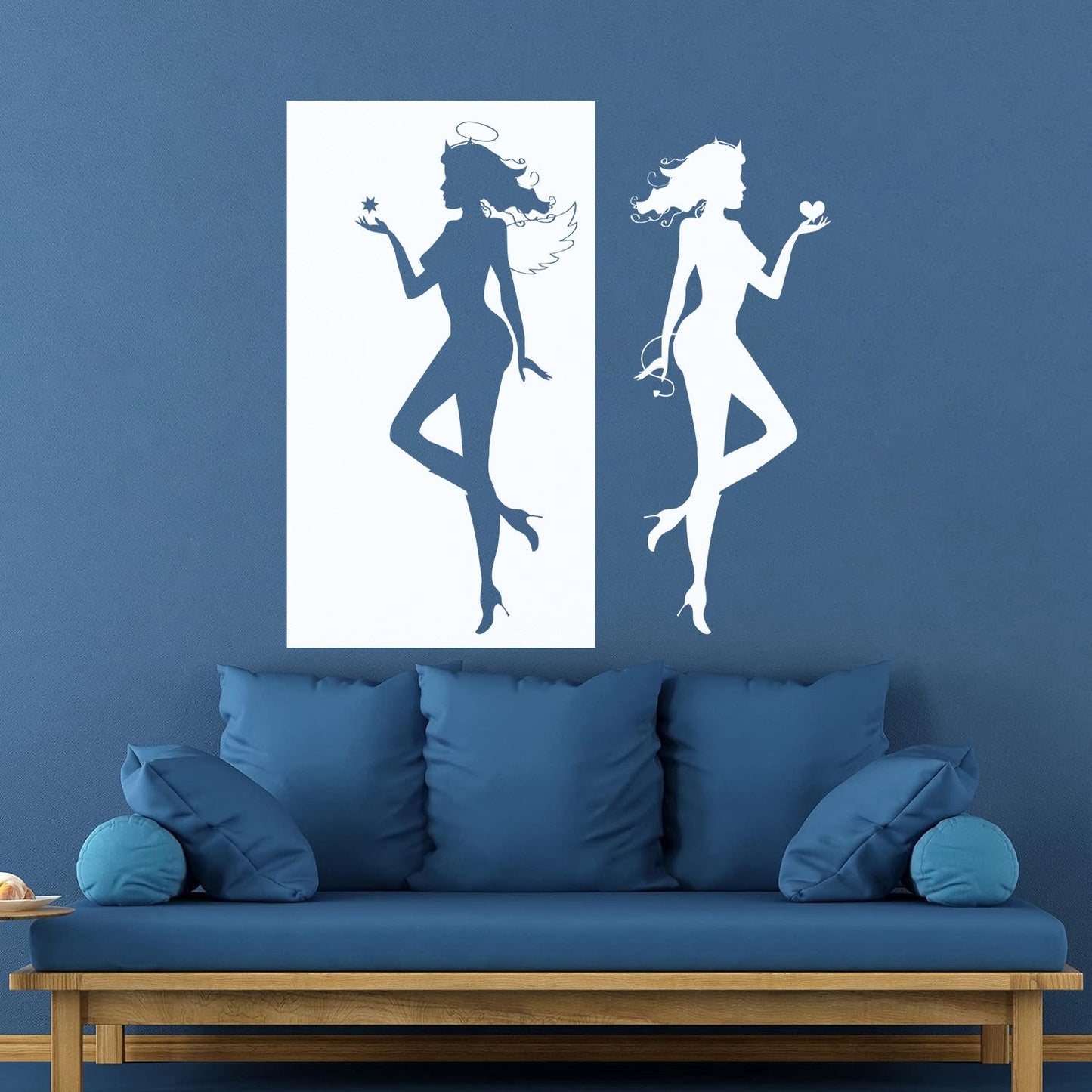 Wall Decals Paster Paper Angel Demon Evil Good Two Entities Are Ative It Won'T Fall Off