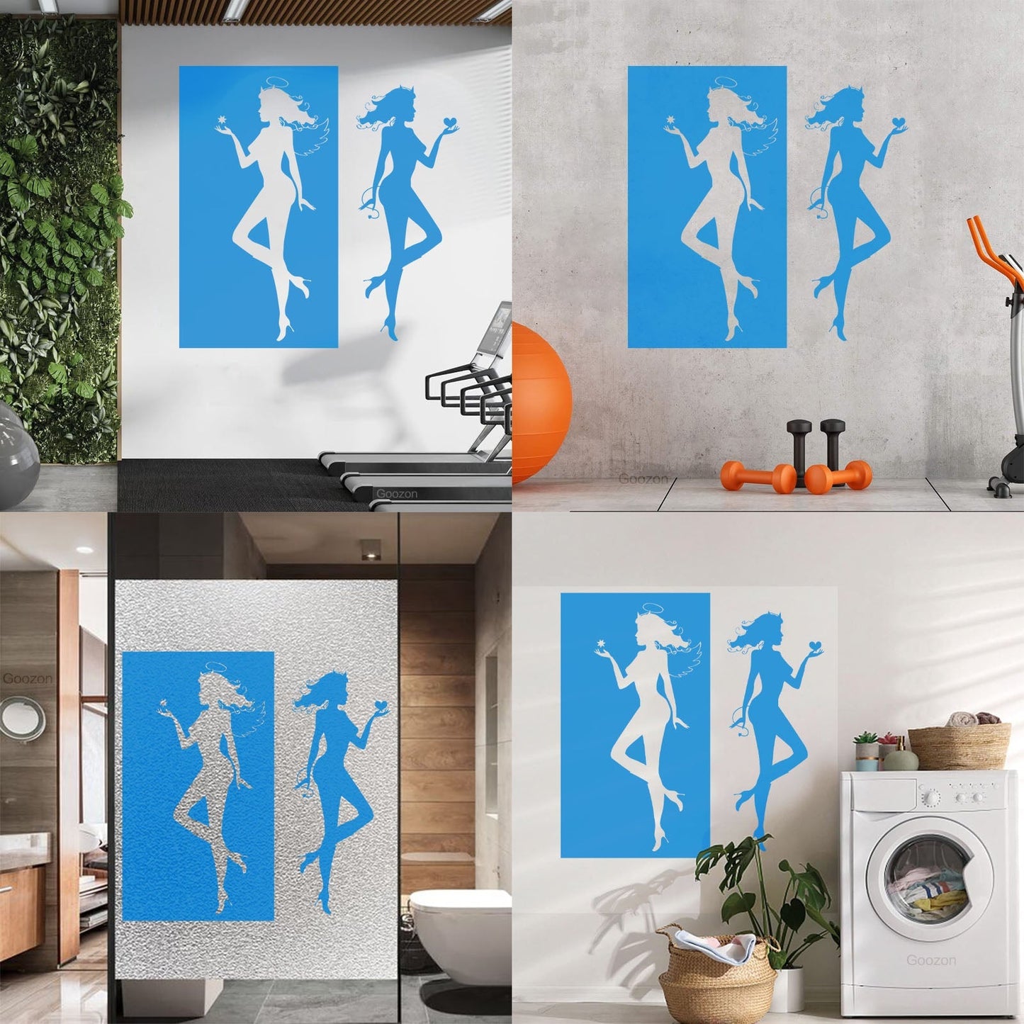 Wall Decals Paster Paper Angel Demon Evil Good Two Entities Are Ative It Won'T Fall Off