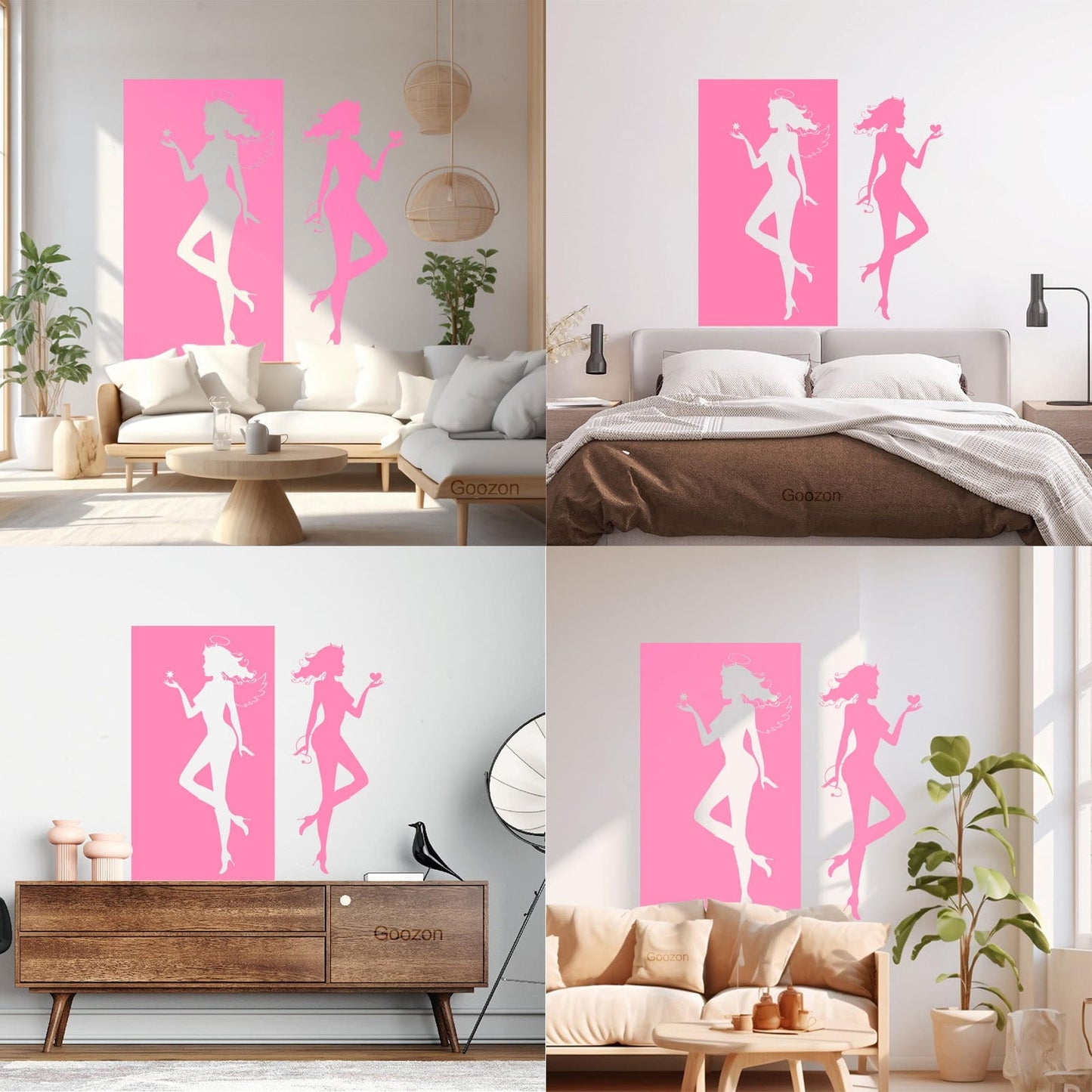 Wall Decals Paster Paper Angel Demon Evil Good Two Entities Are Ative It Won'T Fall Off