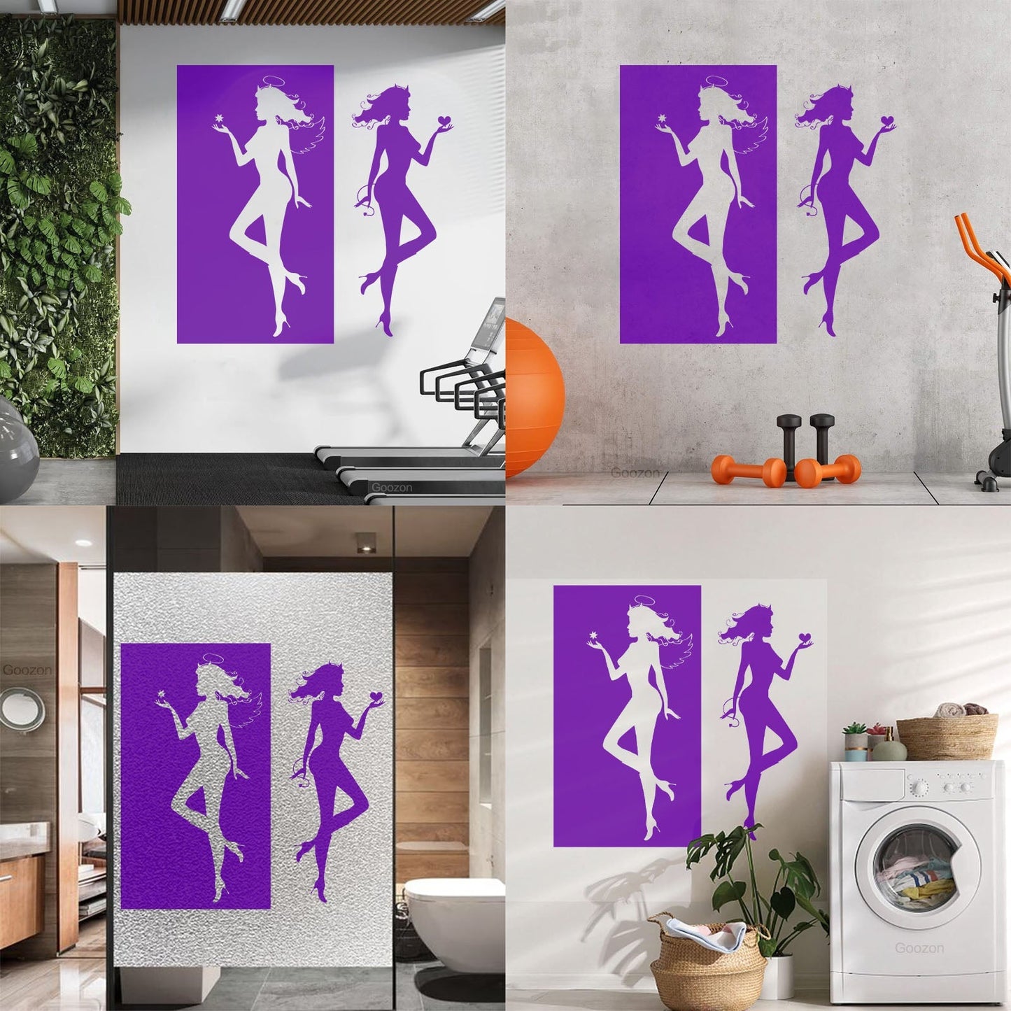 Wall Decals Paster Paper Angel Demon Evil Good Two Entities Are Ative It Won'T Fall Off