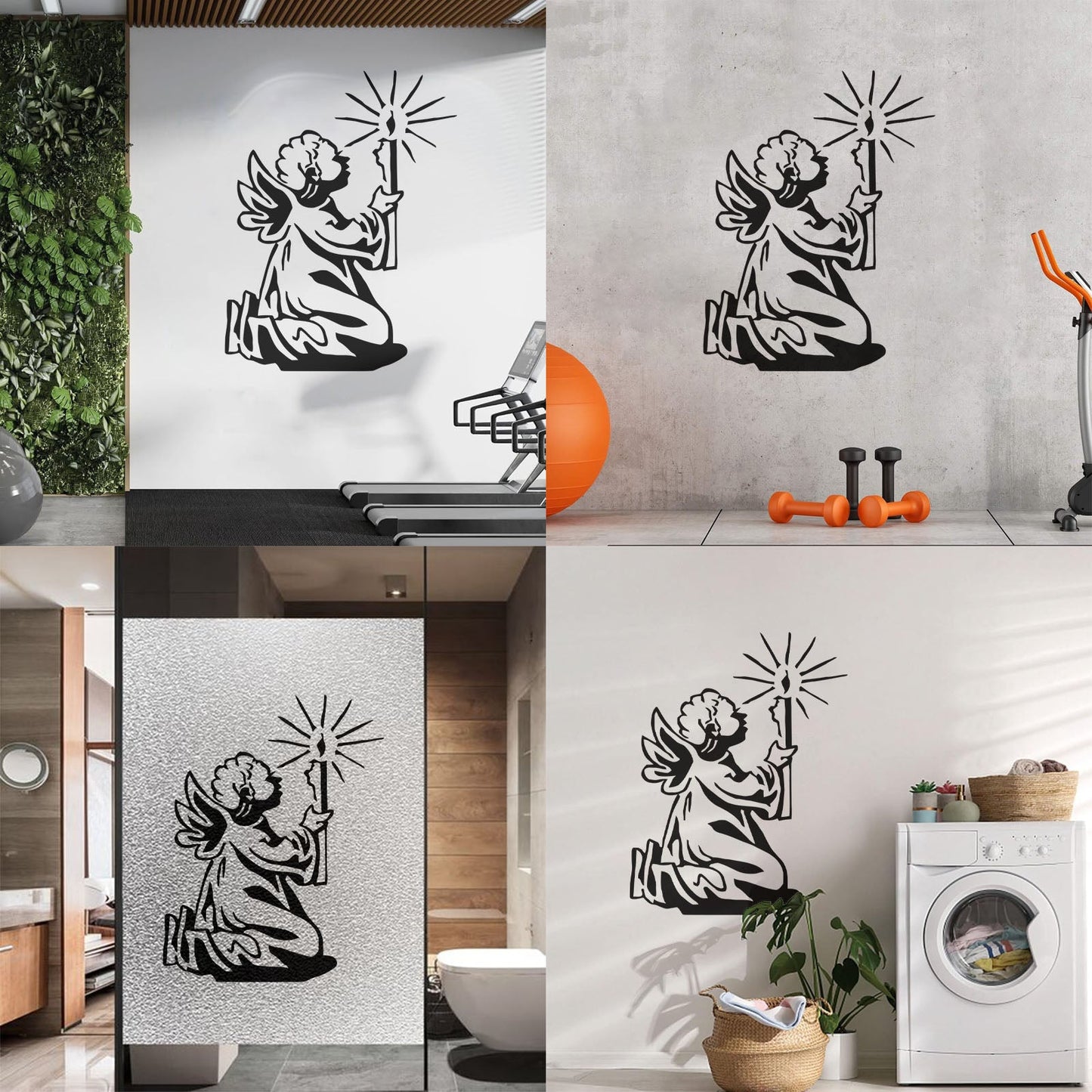 Wall Decals Angel With Wings Christmas Star Light Miraculous Can Modify And Add Information