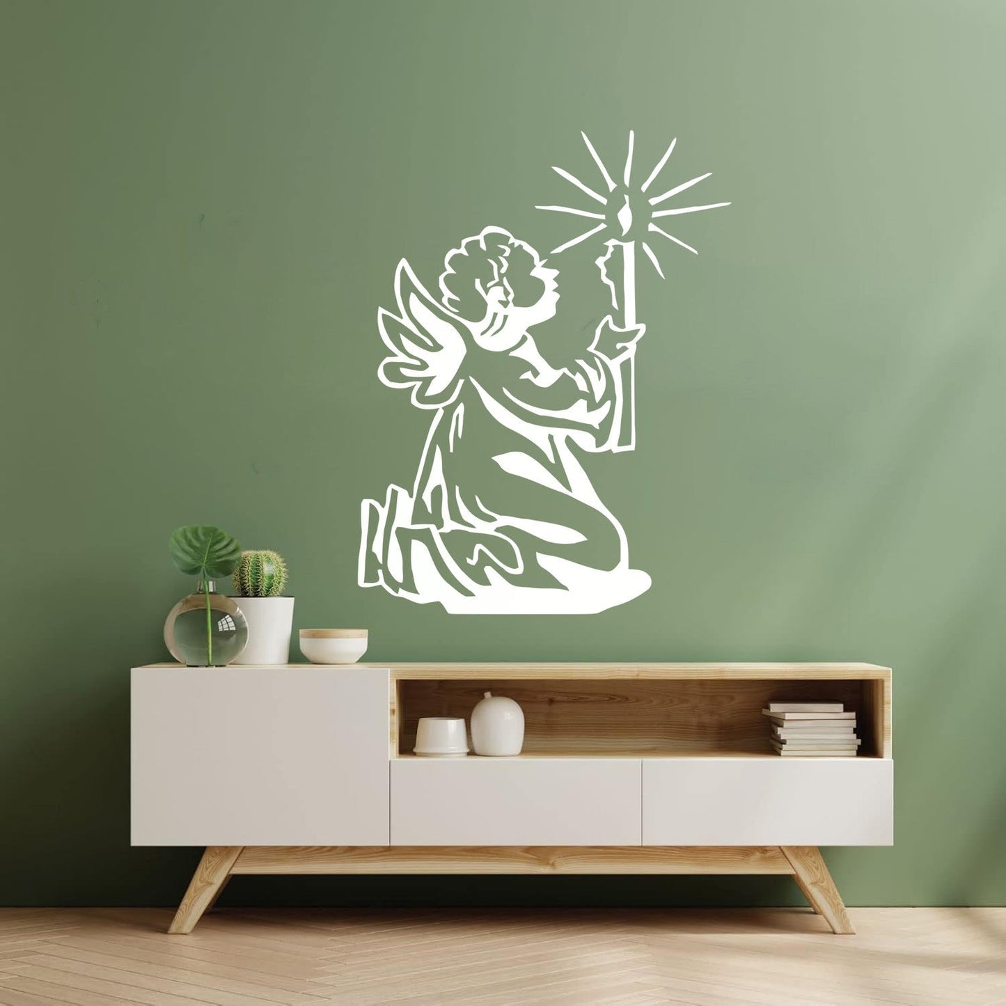 Wall Decals Angel With Wings Christmas Star Light Miraculous Can Modify And Add Information