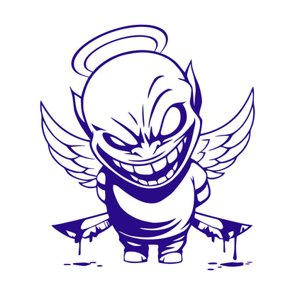 Vinyl Wall Decals Demon Angel Contrast Life Death Good Evil Bad Art Decoration