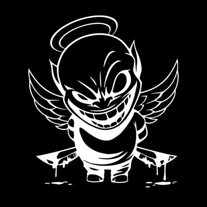 Vinyl Wall Decals Demon Angel Contrast Life Death Good Evil Bad Art Decoration