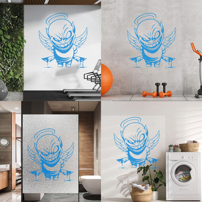 Vinyl Wall Decals Demon Angel Contrast Life Death Good Evil Bad Art Decoration
