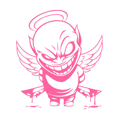 Vinyl Wall Decals Demon Angel Contrast Life Death Good Evil Bad Art Decoration