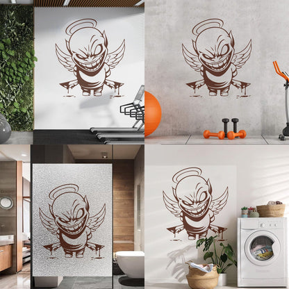 Vinyl Wall Decals Demon Angel Contrast Life Death Good Evil Bad Art Decoration