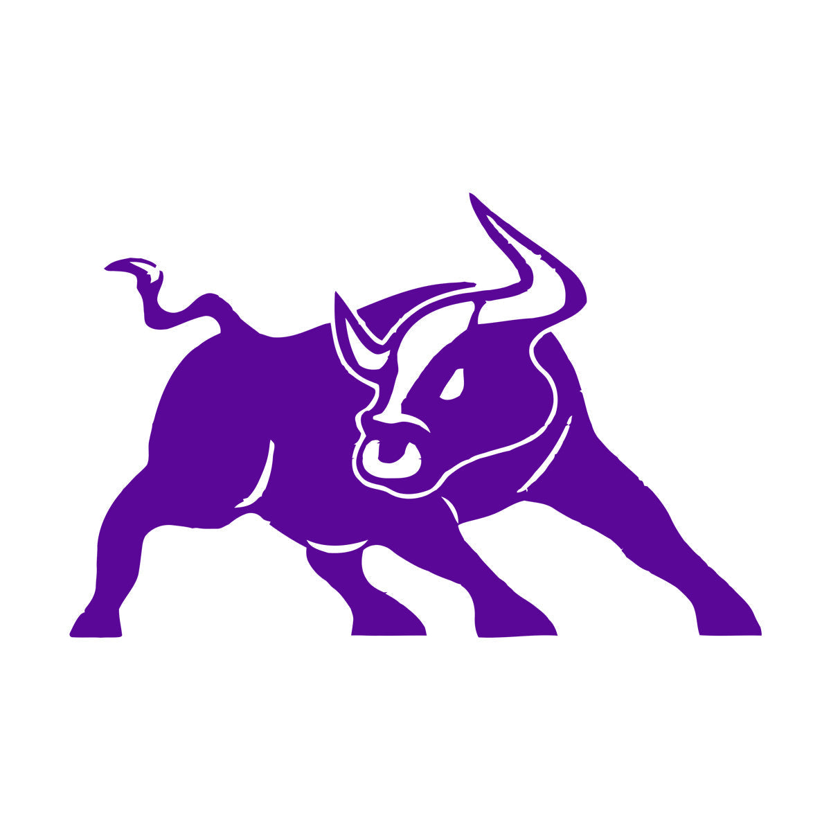 Angry Bull Horns Rodeo Cowboy Ranch Animal Engraving Decals Wall Beautification