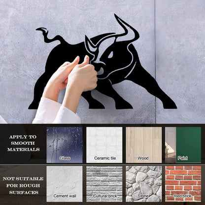 Angry Bull Horns Rodeo Cowboy Ranch Animal Engraving Decals Wall Beautification