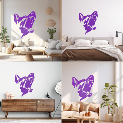 Mural And Wall Vinyl Decal Angry Dog Scary Patrol Animal Security Pet Garage Man Cave Car Body Decoration