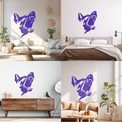 Mural And Wall Vinyl Decal Angry Dog Scary Patrol Animal Security Pet Garage Man Cave Car Body Decoration
