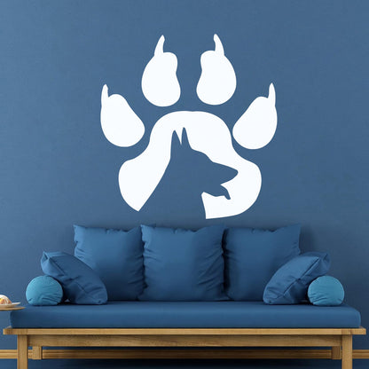 Vinyl Art Sticker Paw Print Dog Pet Animal Self Adhesive
