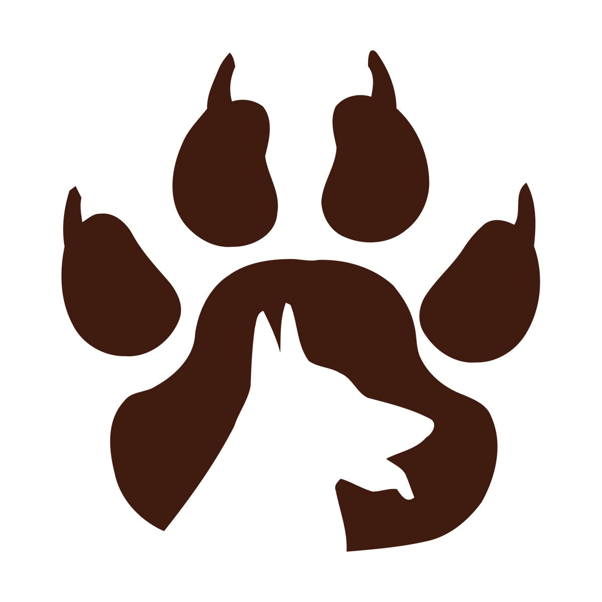 Vinyl Art Sticker Paw Print Dog Pet Animal Self Adhesive