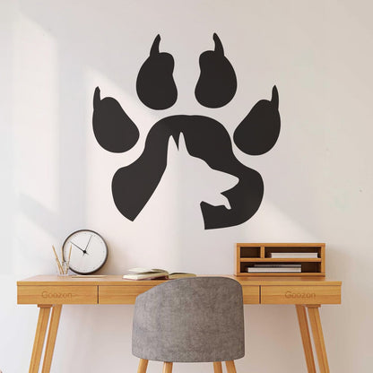 Vinyl Art Sticker Paw Print Dog Pet Animal Self Adhesive