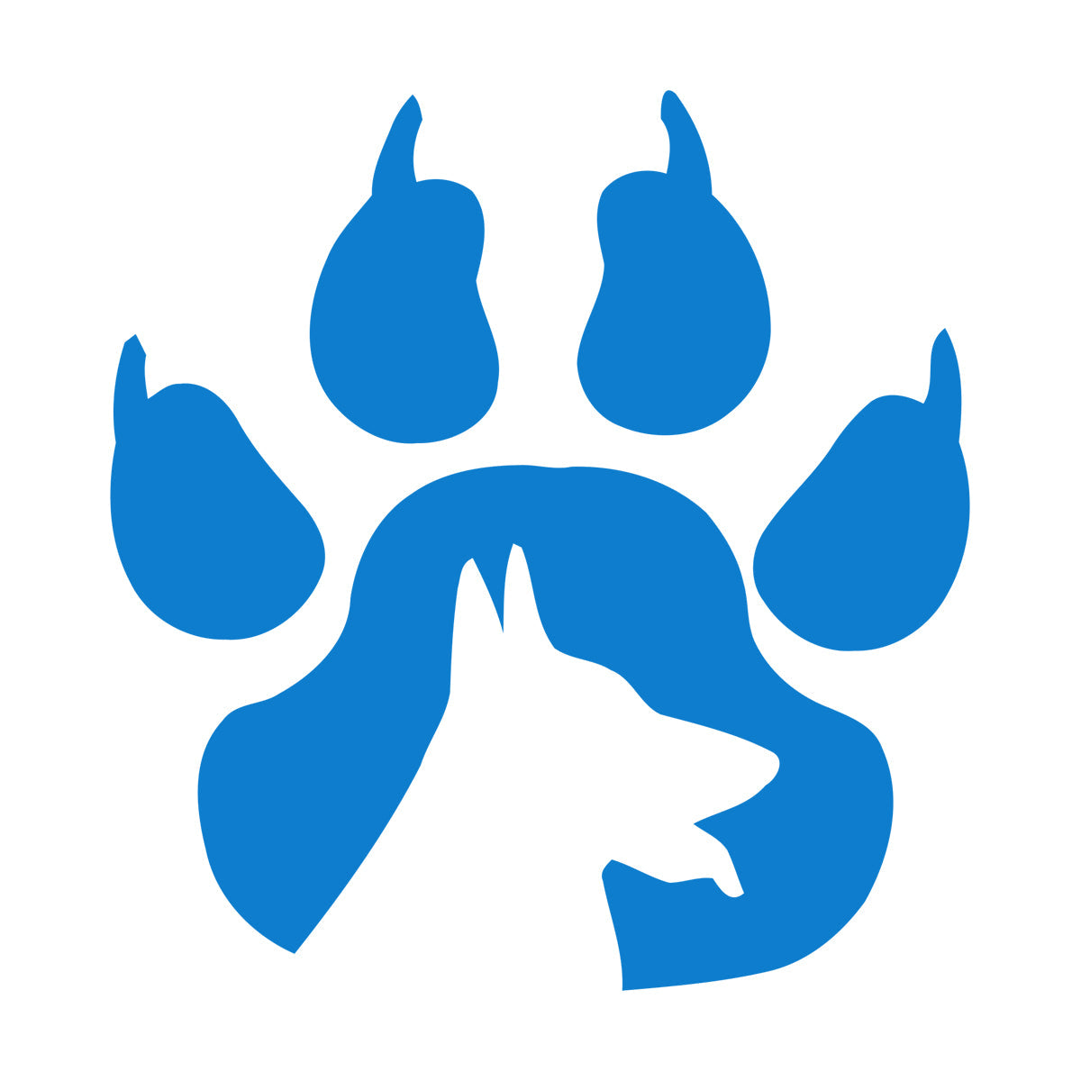 Vinyl Art Sticker Paw Print Dog Pet Animal Self Adhesive