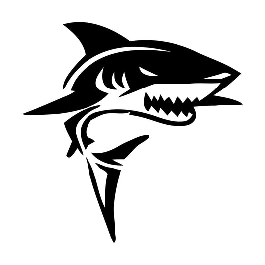 Engraving Stickers Shark Tribal Animal Predator Do Not Damage The Wall Surface