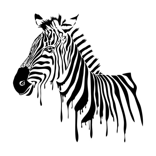 Wall Stickers Full Color Zebra African Animal Rainbow Kids Nursery Cool Exterior Window Decals