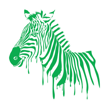 Wall Stickers Full Color Zebra African Animal Rainbow Kids Nursery Cool Exterior Window Decals
