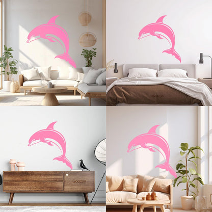 Dolphin Kind Sea Animal Aquarium Lettering Stickers Do Not Damage The Wall Surface