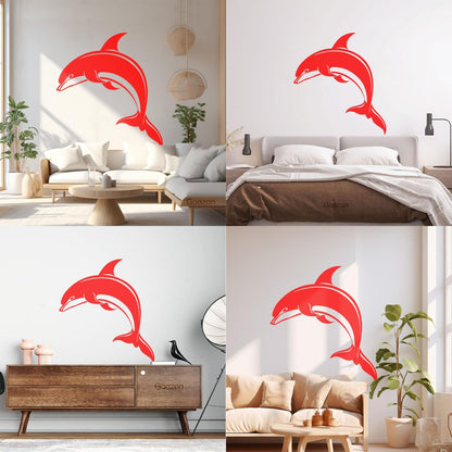 Dolphin Kind Sea Animal Aquarium Lettering Stickers Do Not Damage The Wall Surface