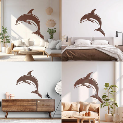 Dolphin Kind Sea Animal Aquarium Lettering Stickers Do Not Damage The Wall Surface