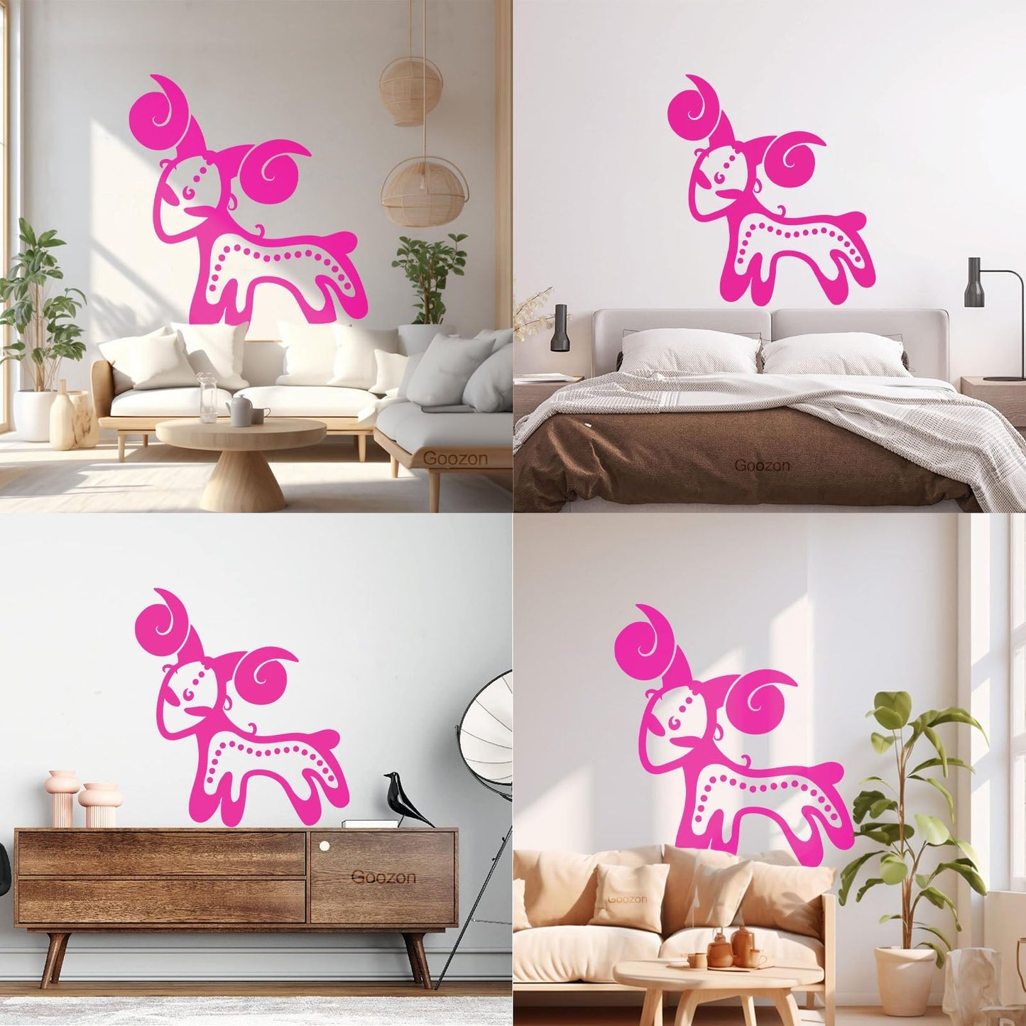 Wall Decals Vintage Animals And Symbol Zodiac Aries Easy Installation