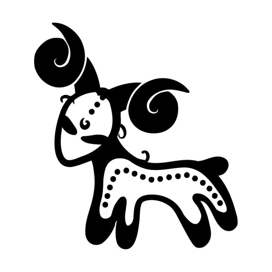 Wall Decals Vintage Animals And Symbol Zodiac Aries Easy Installation