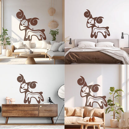 Wall Decals Vintage Animals And Symbol Zodiac Aries Easy Installation