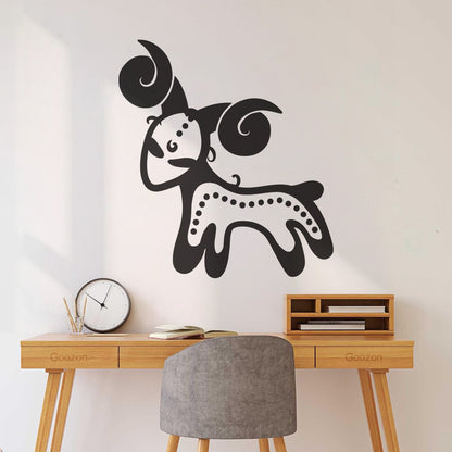 Wall Decals Vintage Animals And Symbol Zodiac Aries Easy Installation
