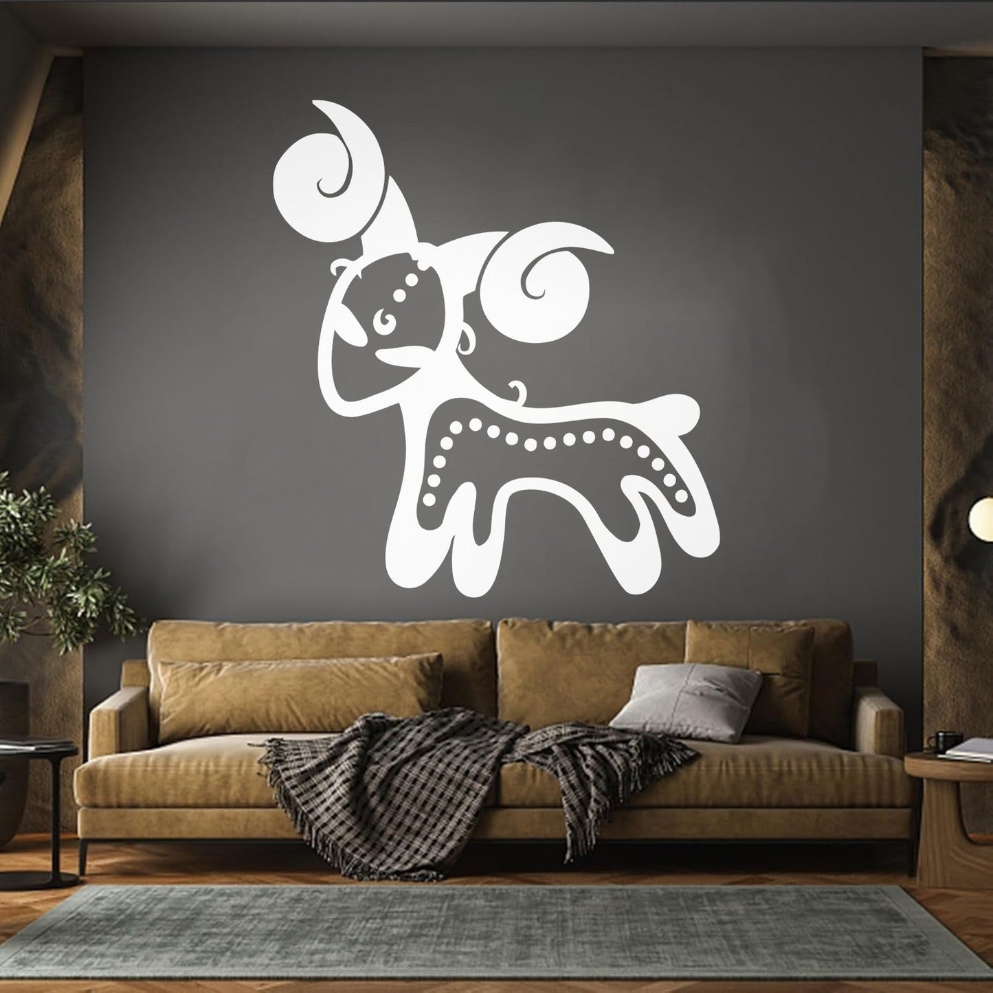 Wall Decals Vintage Animals And Symbol Zodiac Aries Easy Installation