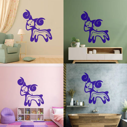 Wall Decals Vintage Animals And Symbol Zodiac Aries Easy Installation