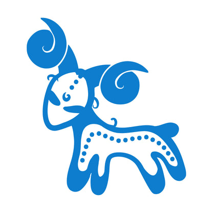 Wall Decals Vintage Animals And Symbol Zodiac Aries Easy Installation