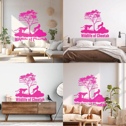 Mural And Wall Vinyl Decal Wildlife Cheetah Animal Africa Children'S N Waterproof