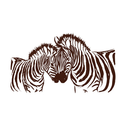African Wild Animals Zebra Home Wall Stickers Paster Paper It Won'T Fall Off