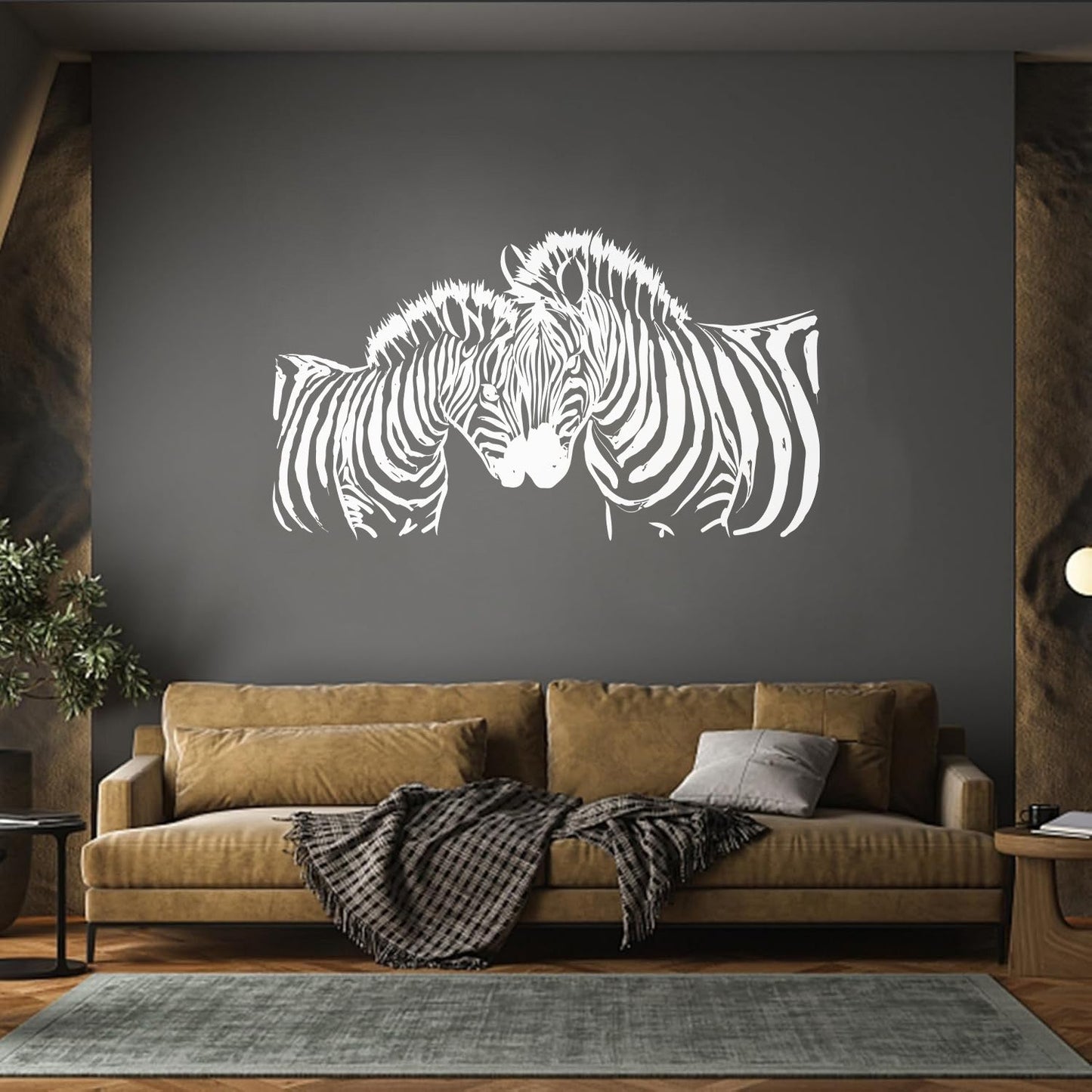African Wild Animals Zebra Home Wall Stickers Paster Paper It Won'T Fall Off