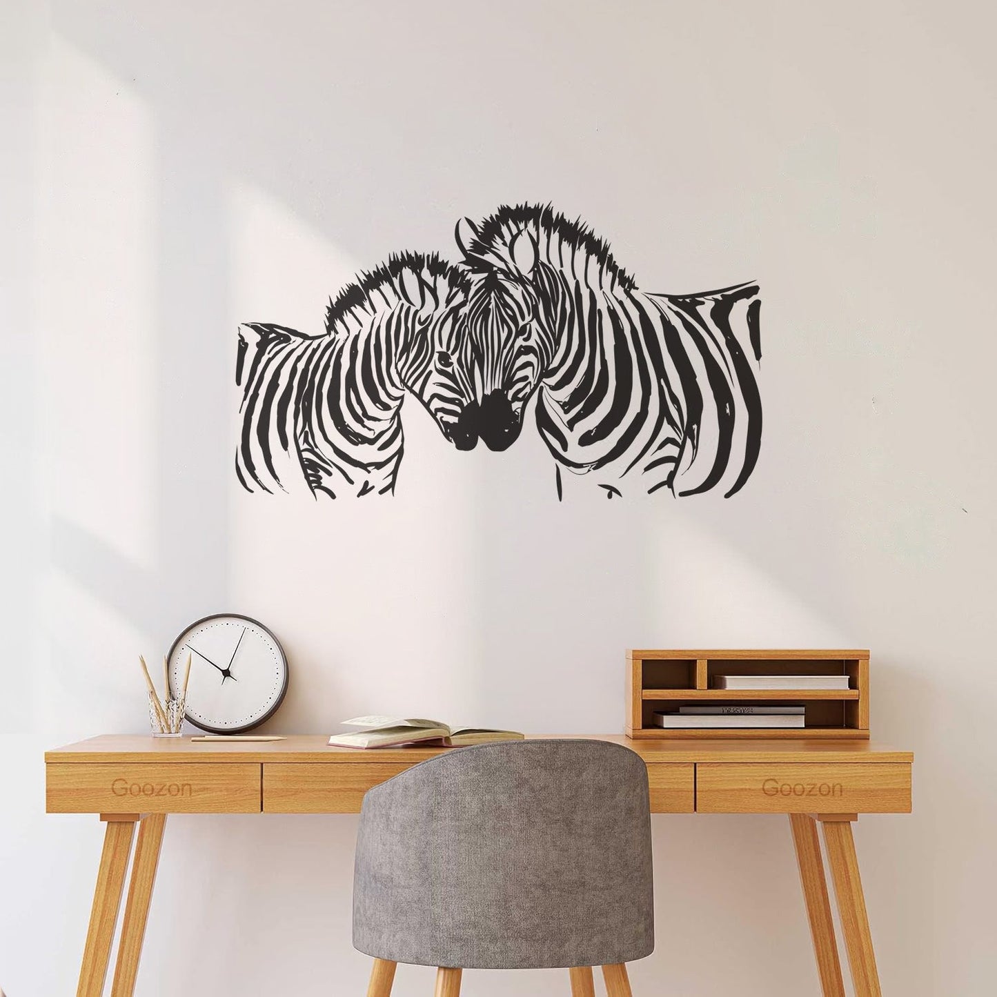 African Wild Animals Zebra Home Wall Stickers Paster Paper It Won'T Fall Off