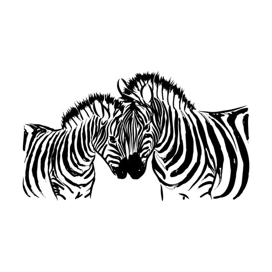 African Wild Animals Zebra Home Wall Stickers Paster Paper It Won'T Fall Off