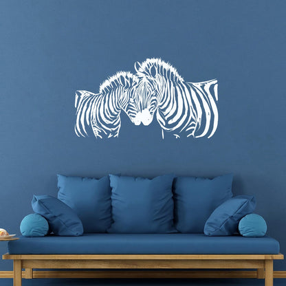 African Wild Animals Zebra Home Wall Stickers Paster Paper It Won'T Fall Off