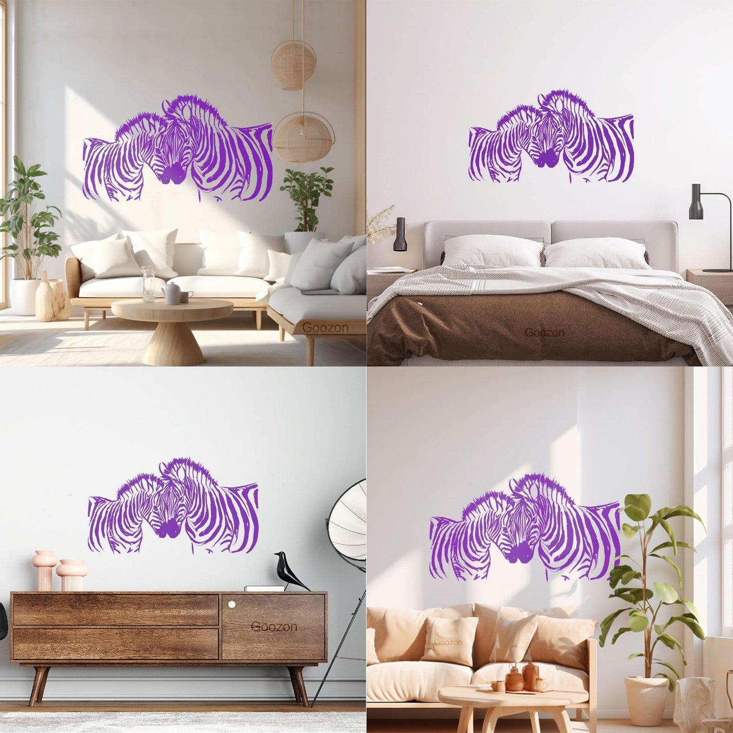 African Wild Animals Zebra Home Wall Stickers Paster Paper It Won'T Fall Off