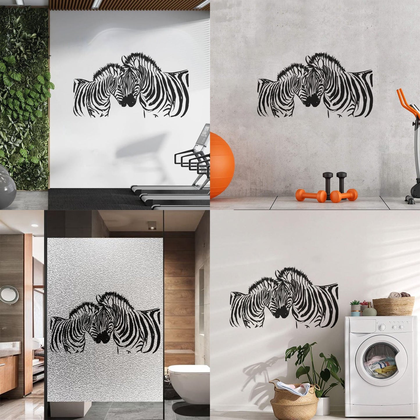African Wild Animals Zebra Home Wall Stickers Paster Paper It Won'T Fall Off
