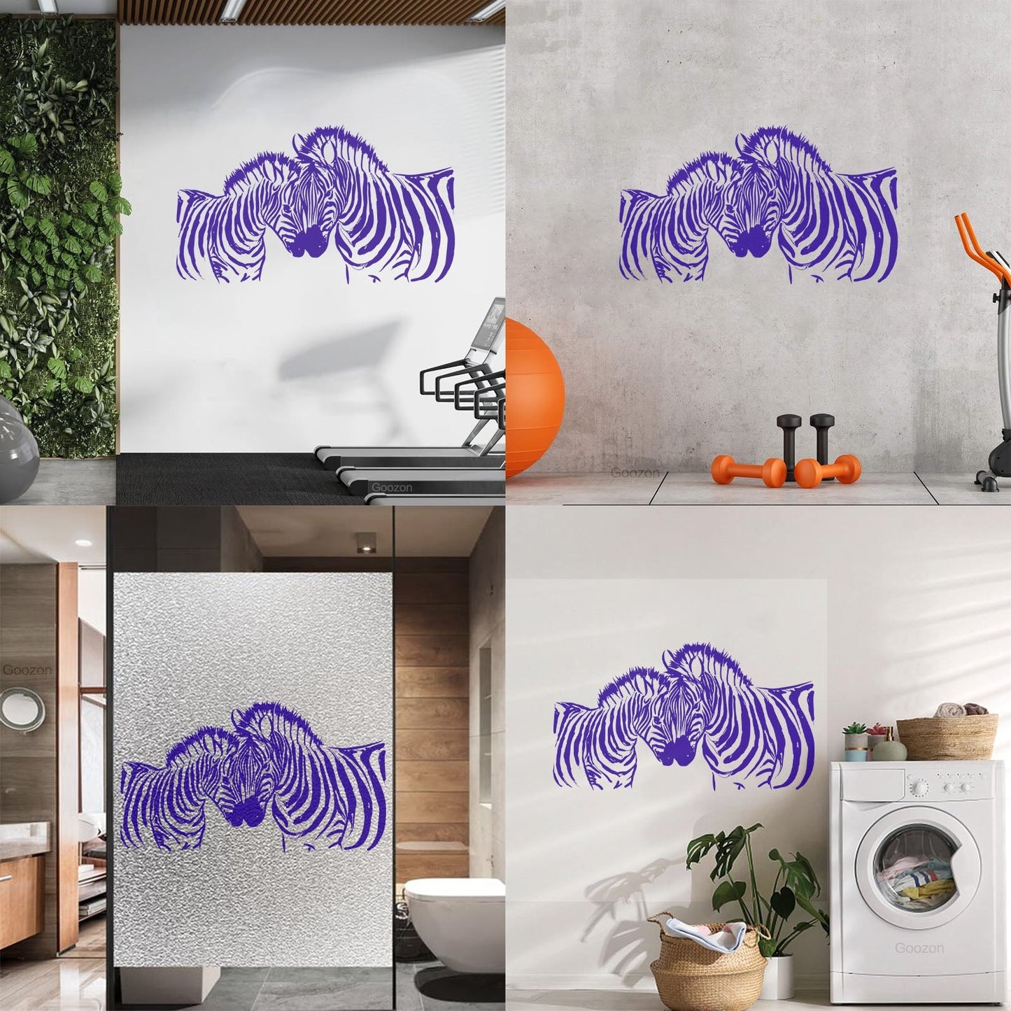 African Wild Animals Zebra Home Wall Stickers Paster Paper It Won'T Fall Off