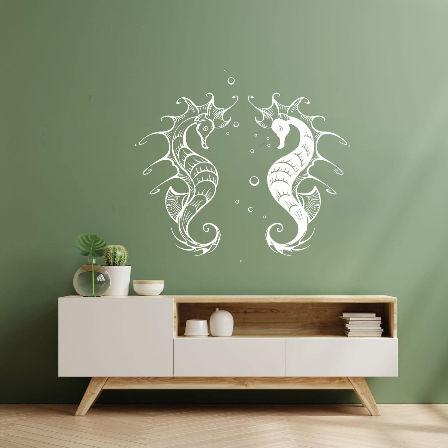 Wall Vinyl Sticker Decor Amazing Sea Ocean Animals Seahorses Personalized Customization