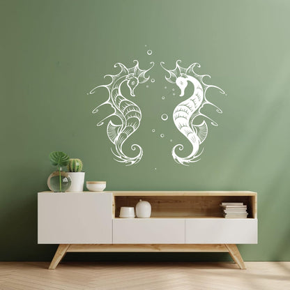 Wall Vinyl Sticker Decor Amazing Sea Ocean Animals Seahorses Personalized Customization