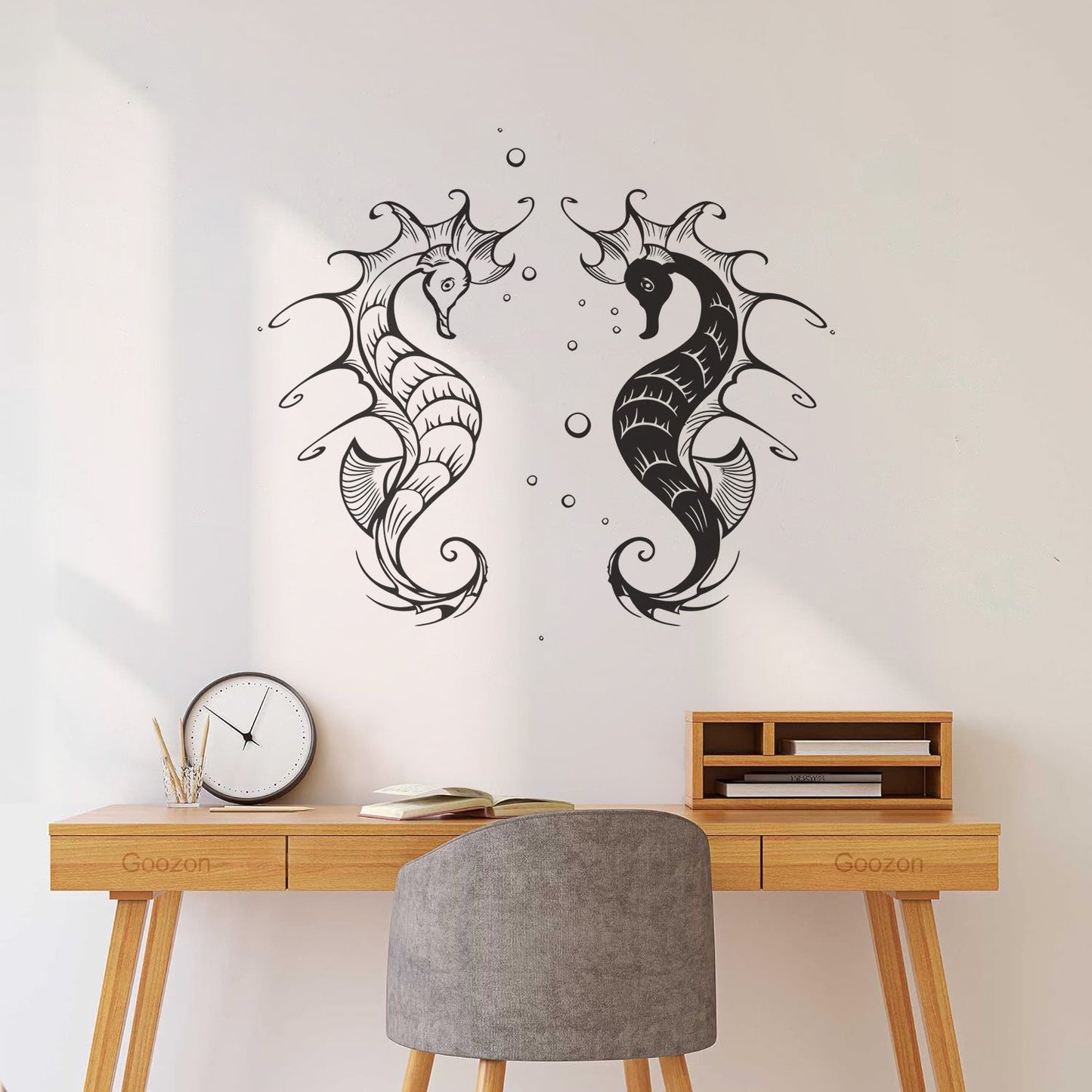 Wall Vinyl Sticker Decor Amazing Sea Ocean Animals Seahorses Personalized Customization