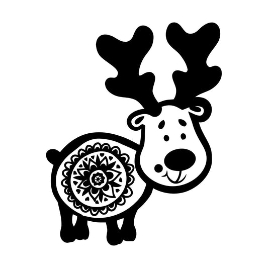 Wall Stickers Animals Symbol Funny Deer With Horns Art Decoration